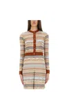 Missoni Short Striped Knit Cardigan