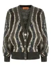 Missoni Wave Pattern Cardigan Sweaters And Cardigans Multicolor In Gray