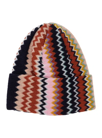 Missoni Women's Tech Fabric Hat With Patterned Motif In Multi