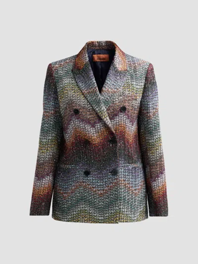 Missoni Women's Textured Chevron Blazer In Multi Dark