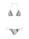 Missoni Triangle Bikini Swimsuit With Lamé Wave Pattern In Multicolor