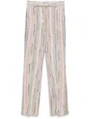 Missoni Striped Straight Leg Trousers With Button Detailing