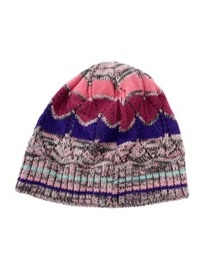 Pre-owned Missoni Women's Wool Beanie In Pink