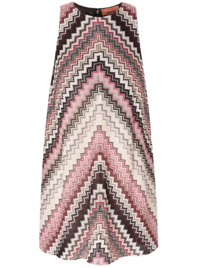 Missoni Women Zig Zag Print Mini Dress In Multicolor