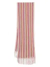 Missoni Women's Zig Zag Viscose Blend Fringed Scarf | Size Unica | Sc35vmd9977 In Multicolour