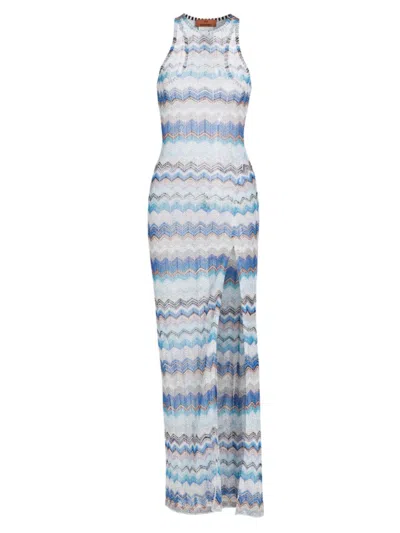 MISSONI WOMEN'S ZIGZAG KNIT COVER-UP DRESS