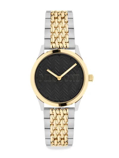Missoni Women's Zigzag Lover 34mm Two Tone Stainless Steel Bracelet Watch In Gold