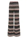 Missoni Zigzag Lurex Flared Trousers In Multicolour