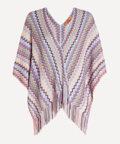Missoni Women's Zig-zag Patterned Cape In Multi
