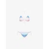 Missoni Chevron Triangle-cup Bikini In Mult Shaded Fucsia&blue