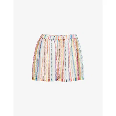 Missoni Womens Multi Elasticated Zig-zag Meshshorts