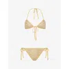 Missoni Triangle Mesh Bikini With Zigzag Pattern And Sequins In Black
