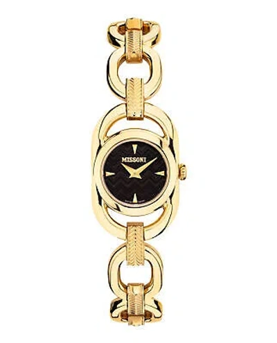 Pre-owned Missoni Womens  Gioiello Gold 22mm Bracelet Fashion Watch