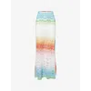 Missoni Mare Striped Metallic Crochet-knit Maxi Skirt In Multi