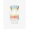 Missoni Shaded Viscose Lame Mini Dress Multicolor In Multi