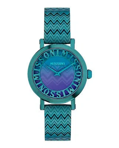 Pre-owned Missoni Womens  Melrose Ip Green 36mm Bracelet Fashion Watch