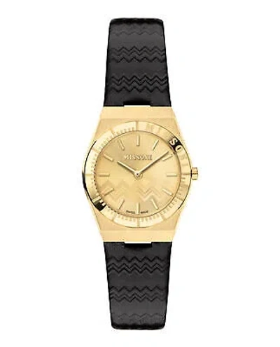 Pre-owned Missoni Womens  Milano Gold 29mm Strap Fashion Watch
