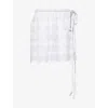 Missoni Womens Miss 3d Chevron Metallic Mini Skirt White W/silver Lame