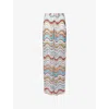 Missoni Womens Miss Wave Lurex Knitted Trousers Multicolor W/white Base
