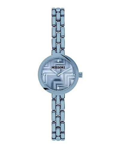 Pre-owned Missoni Womens  Petite Blue 25mm Bracelet Fashion Watch