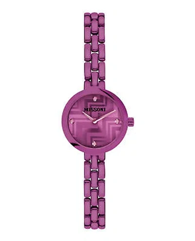 Pre-owned Missoni Womens  Petite Burgundy 25mm Bracelet Fashion Watch