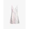 Missoni Womens Multicolor Sequin-embellished Chevron Woven Mini Dress In White