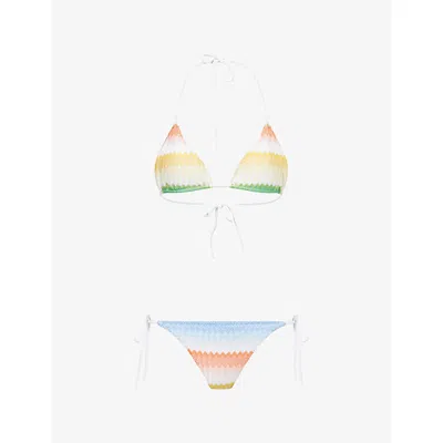 Missoni Womens  Zig Zag Raschel-knit Bikini Set In Multi