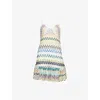 Missoni Women's Rayon Blend Dresses | Size It 44 | Ds25sg3ubr0133s507h In Multi Blue Yellow