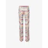 Missoni Womens Miss Striped Lurex Knitted Trousers Multi Light