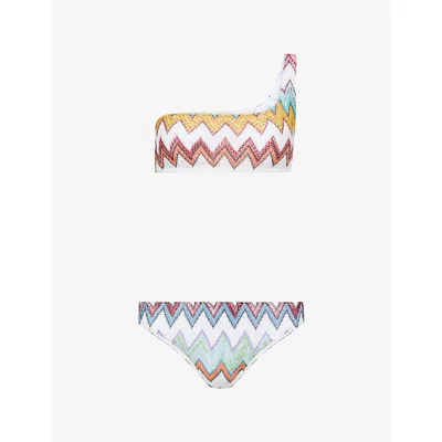 Missoni Womens  Zig-zag Asymmetric Bikini Set In Multi