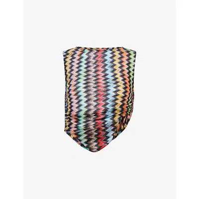 Missoni Womens Multi Zig-zag Sleeveless Knitted Top