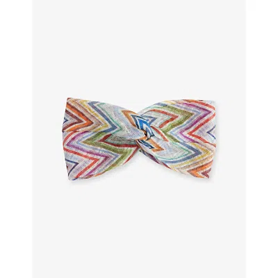 Missoni Womens Multicolor Chevron Knit Headband