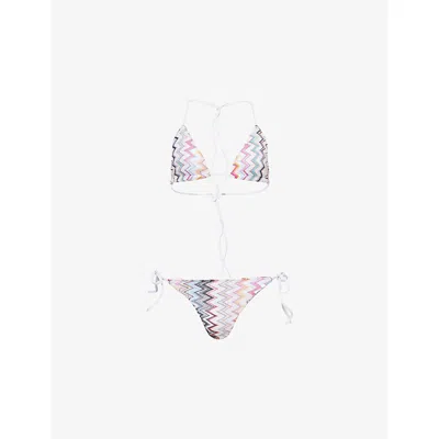 Missoni Womens Multicolor Chevron Triangle Bikini Set