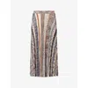 Missoni Womens Multicolor Tones Pleated Graphic-pattern Knit Midi Skirt In Multi