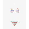 Missoni Womens Multicolor W/light Base Chevron-print Raschel Knit Bikini Set In Multi
