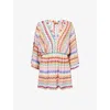 Missoni Womens Multicolor W/light Base Chevron Zig-zag Knit Cover-up Dress In Multi