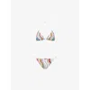 Missoni Womens Multicolor W/white Base Wave Metallic-knit Bikini Set