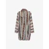 Missoni Zigzag Tie Neck Minidress In Multicolour
