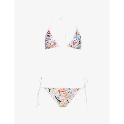 Missoni Womens Reversible Triangle Bikini Set Multi
