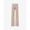 Missoni Womens Rose Gold Tones Flared Metallic-weave Knitted Trousers In Neutral