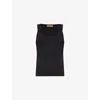 Missoni Sleeveless Lurex Tank Top In Solid-color Black
