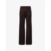 Missoni Chevron Pattern Flared Trousers With Elastic Waistband In Brown