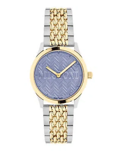 Pre-owned Missoni Womens Two Tone 34mm Bracelet Fashion Watch