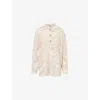 Missoni Womens White And Beige Chevron Relaxed-fit Knitted Blouse
