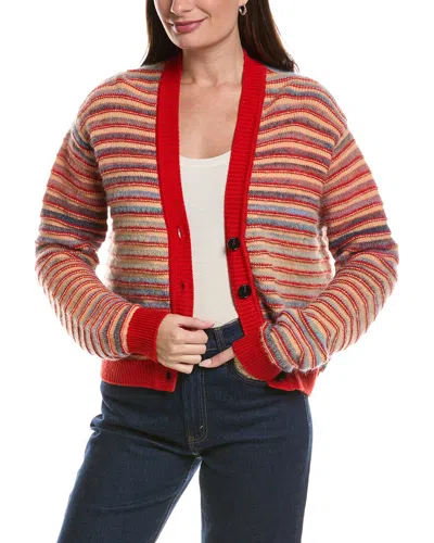 Missoni Wool, Alpaca, & Mohair-blend Cardigan In Red