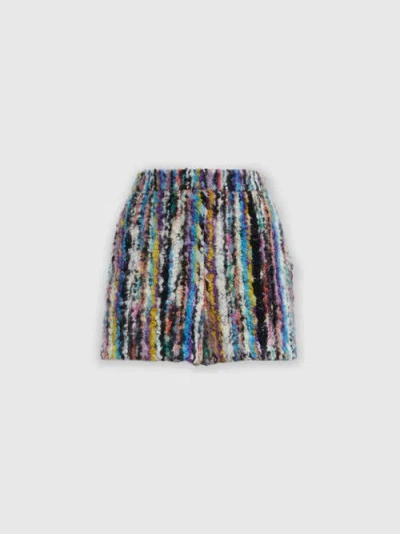 Missoni Bouclé-shorts Aus Wolle Und Mohair In Black,multicoloured