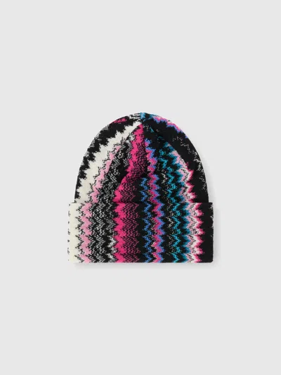 Missoni Wool And Viscose Beanie In Multicoloured