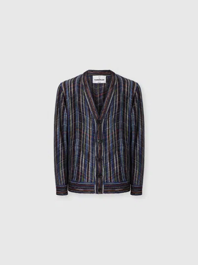 Missoni Cardigan Aus Wolle Und Viskose Mit Seitentaschen In Blue