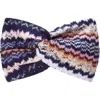 Missoni Wool And Viscose Headband In Blue