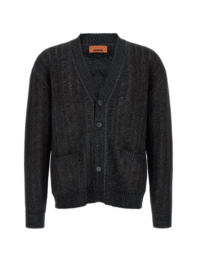 Missoni Wool And Viscose-blend Cardigan With Greek Key Motif In Multi